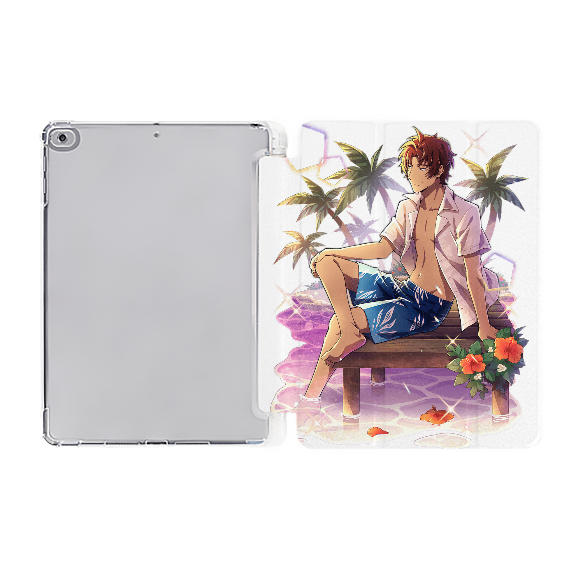 （画像用） 文豪ストレイドッグス Bungo Stray Dogs IPad ケース ペン収納付き 三つ折りスタンド PUレザー×シリコン 対応機種9.5/10.5/10.9インチ